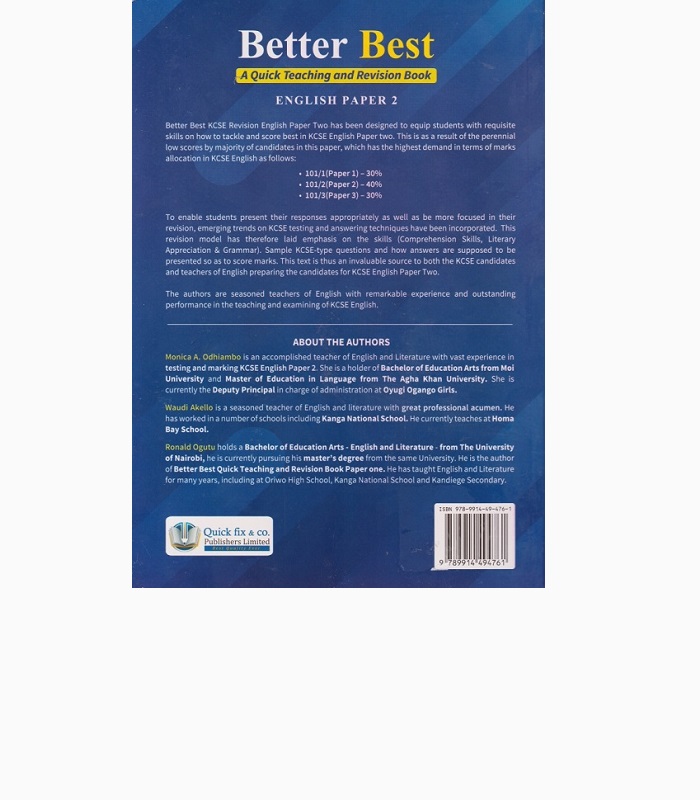 Better Best English Teaching and Revision Book-Paper2-Back